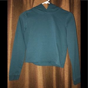 Girls EUC Eucalyptus Green crop hoodie! Size 10/12